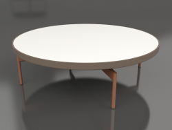 Table basse ronde Ø120 (Bronze, DEKTON Zenith)