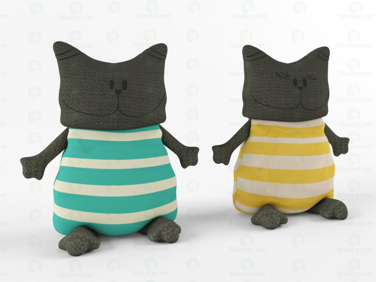 Modelo 3d Gato de pelucia - preview