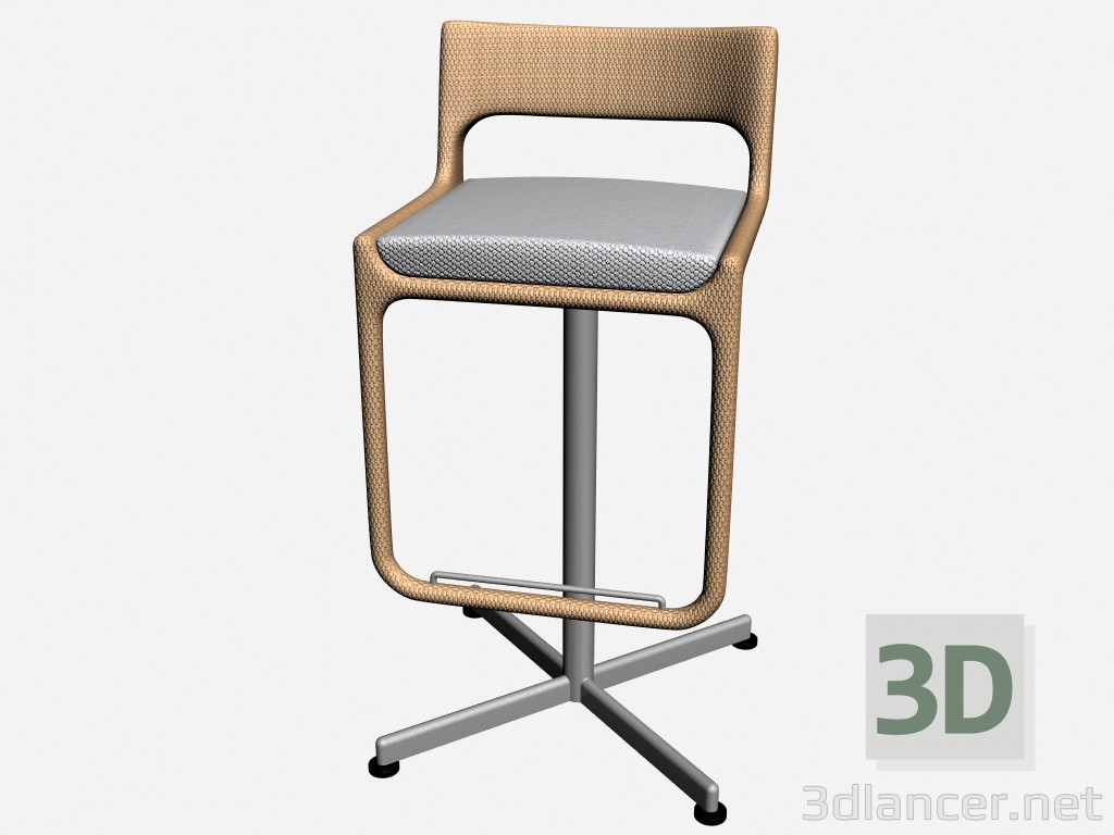 3d model Silla Bar taburete de bar giratorio de 8814 8818 - vista previa