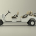 3d Motorized Golf buggy model buy - render