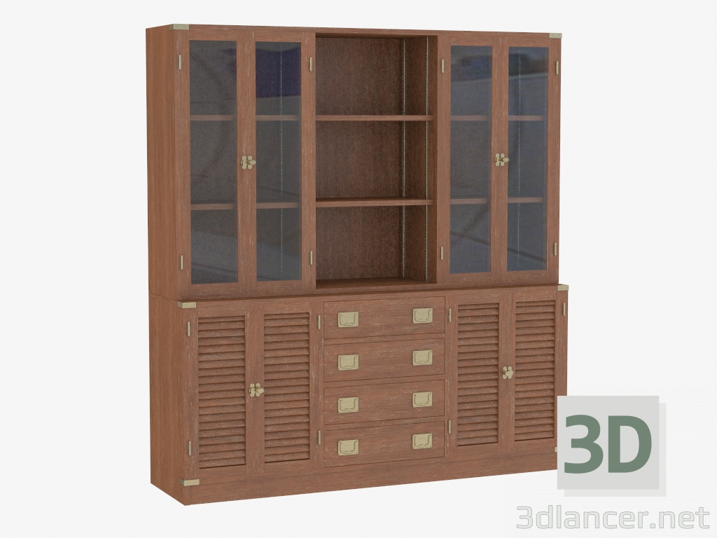 Modelo 3d Aparador com extensor com portas - preview