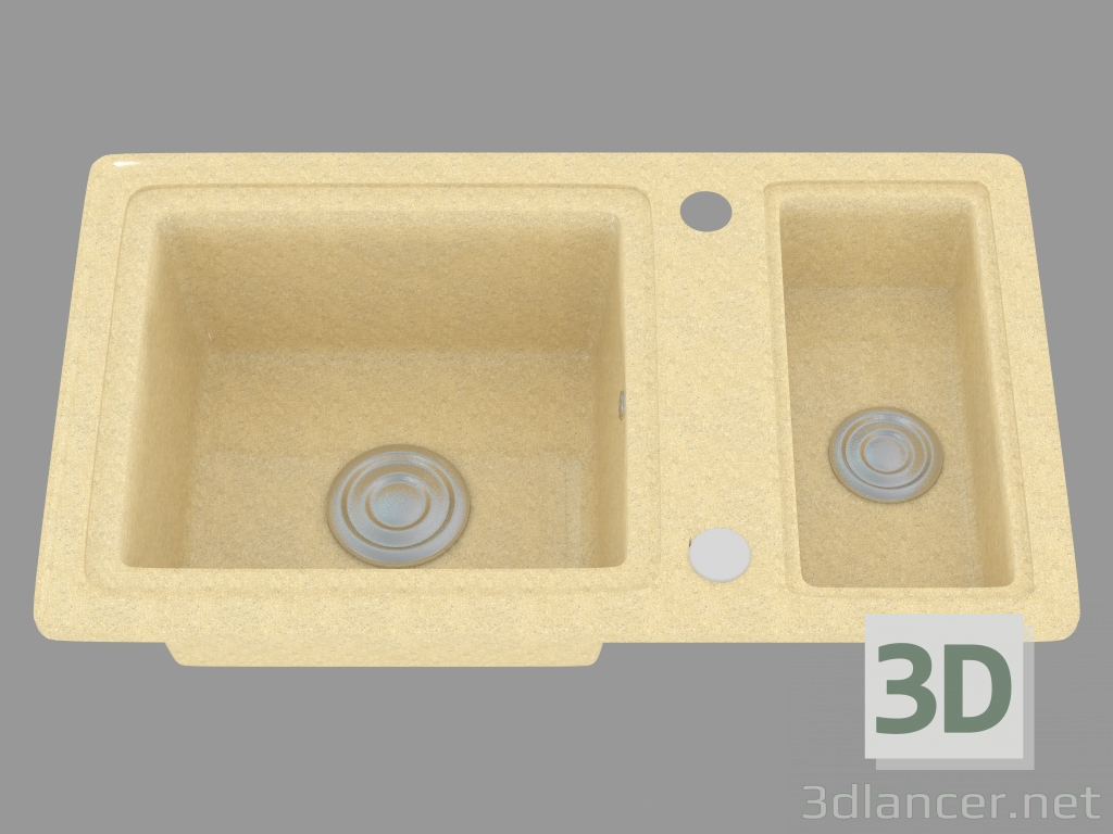 modello 3D lavandino della cucina Paese (ZQU 7513) - anteprima