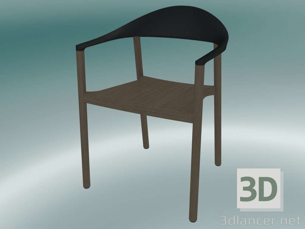 3D Modell Sessel MONZA Sessel (1209-40, Nussbaum Canaletto, schwarz) - Vorschau