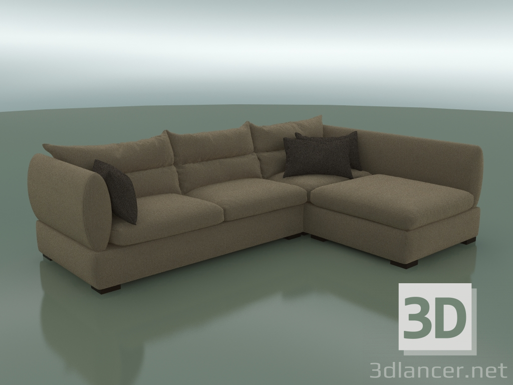 Modelo 3d Sofá de canto Parma (3050 x 2100 x 830, 305PA-210-CR) - preview