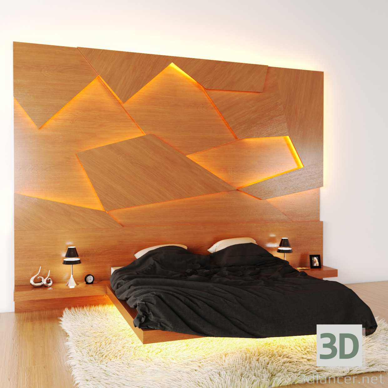 Krovats 3D-Panel 3D-Modell kaufen - Rendern