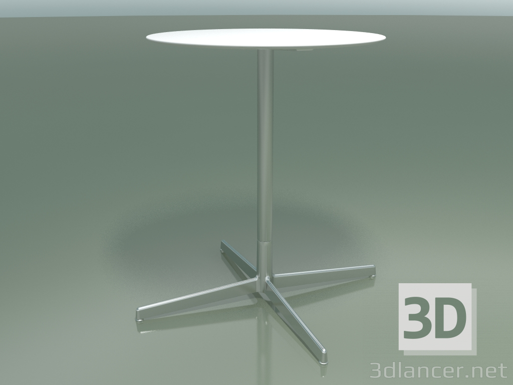 modello 3D Tavolo rotondo 5552 (H 72.5 - Ø 59 cm, Bianco, LU1) - anteprima