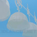 3d model Chandelier at 5 lamp shades - preview