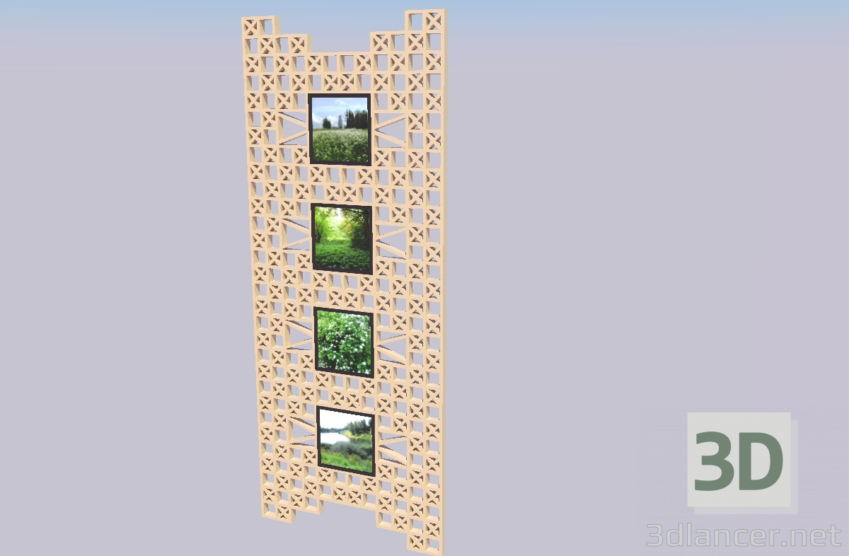 Modelo 3d Painel decorativo - preview