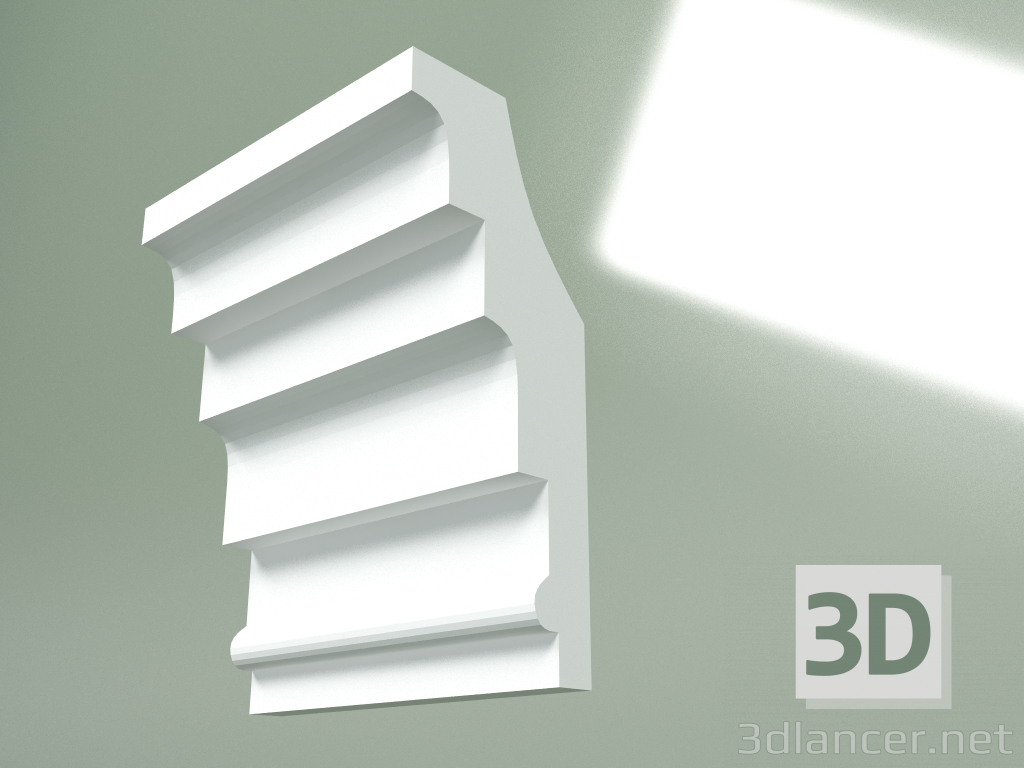 Modelo 3d Cornija de gesso (plinto de teto) KT380 - preview