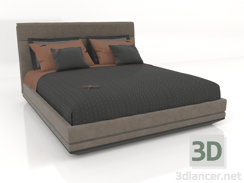 Modelo 3d Cama de casal (D601) - preview