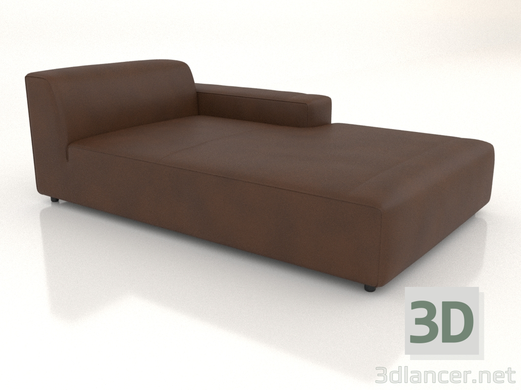 Modelo 3d Chaise longue 207 com apoio de braço baixo à esquerda - preview