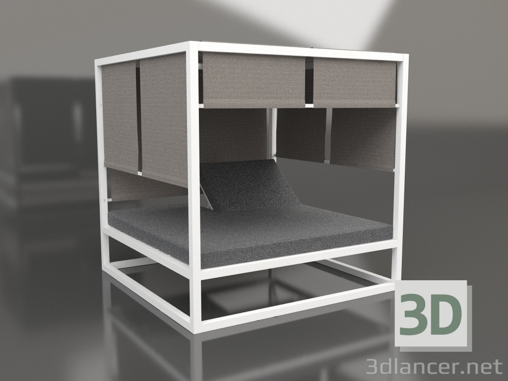 3D Modell Erhöhtes Sofa (Weiß) - Vorschau