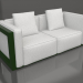 3d model Double sofa (Bottle green) - preview