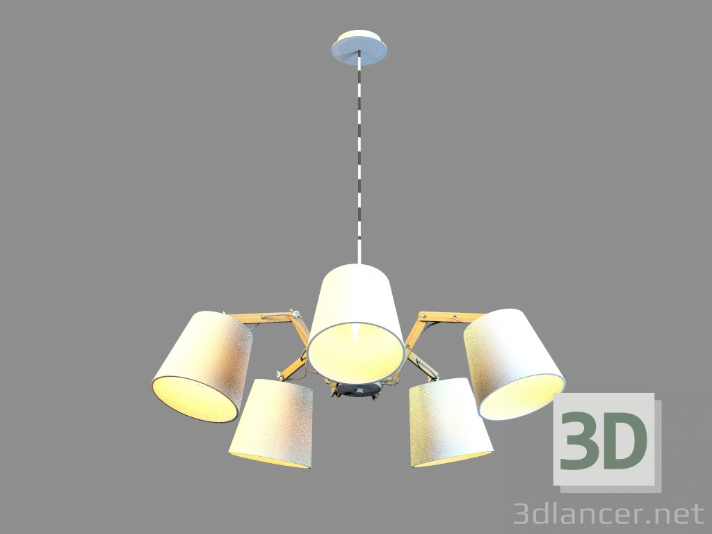 3d model Chandelier A5700LM-5WH - preview