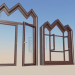 3d model Puerta y ventana - vista previa