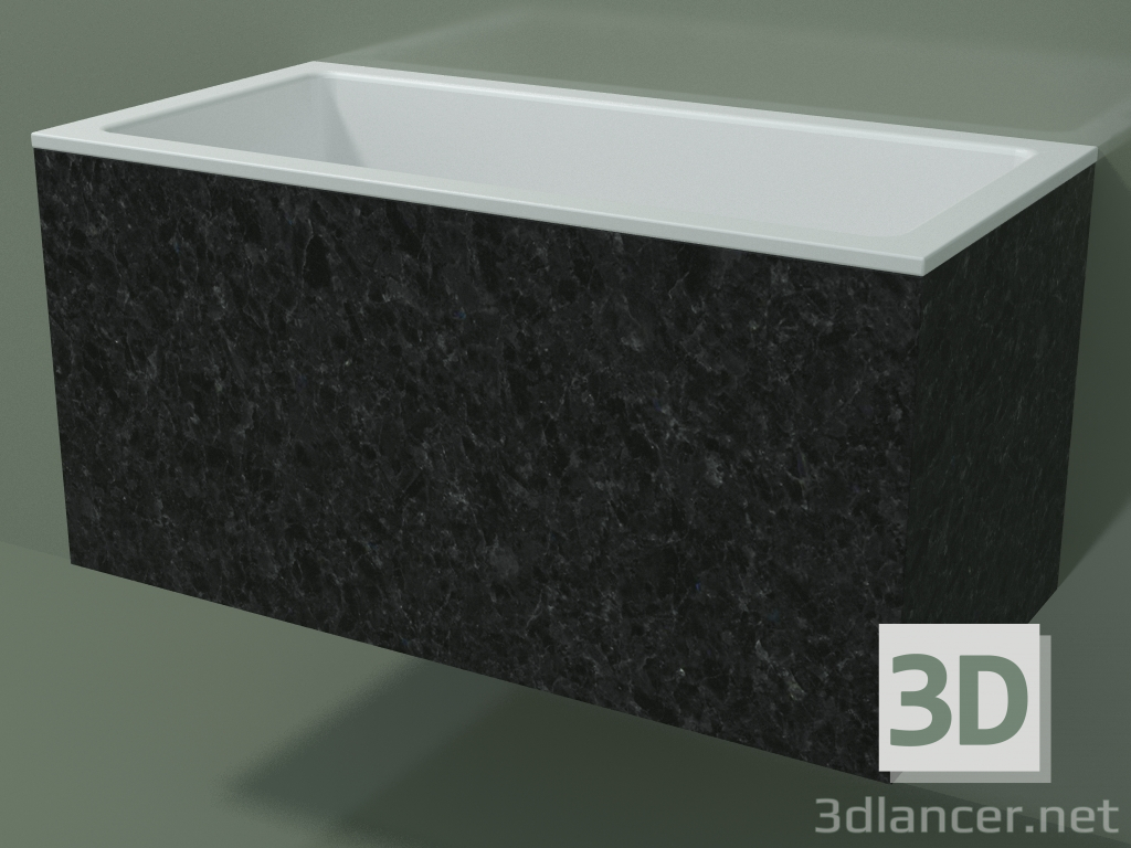 modello 3D Lavabo sospeso (02R142101, Nero Assoluto M03, L 72, P 36, H 36 cm) - anteprima