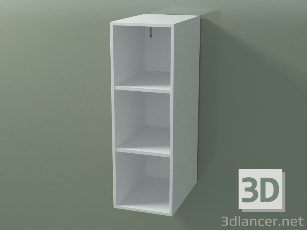 modello 3D Mobile alto Wall (8DUABD01, Glacier White C01, L 24, P 36, H 72 cm) - anteprima