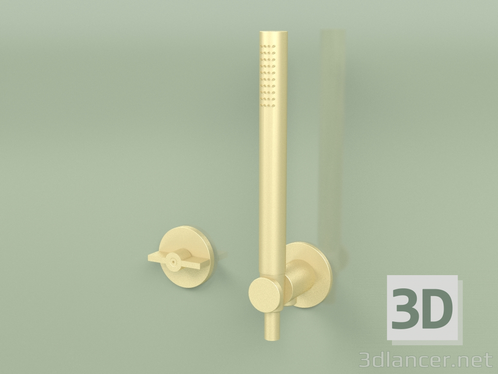 3d model Hydro-progressive bath and shower mixer with hand shower (19 58, OC) - preview