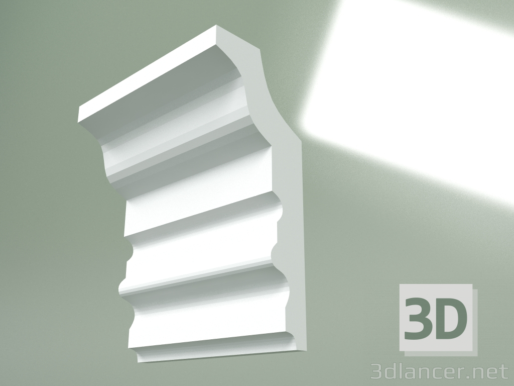 modello 3D Cornicione in gesso (zoccolo a soffitto) KT381 - anteprima