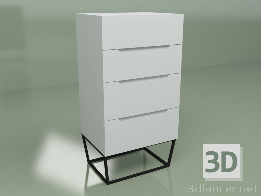 3d model Cajonera Harvard altura 115 cms - vista previa