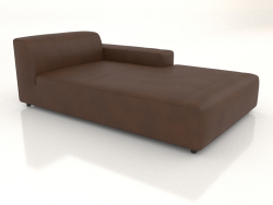 Chaise longue 207 SOLO con reposabrazos bajo a la izquierda