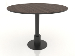Table à manger Ø 1000 mm (noyer foncé)