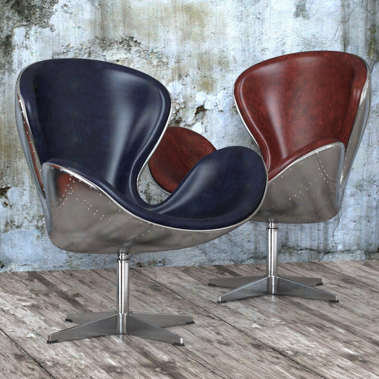 modèle 3D de Spitfire fauteuil cygne fauteuil Aviator (5 couleurs) acheter - rendu