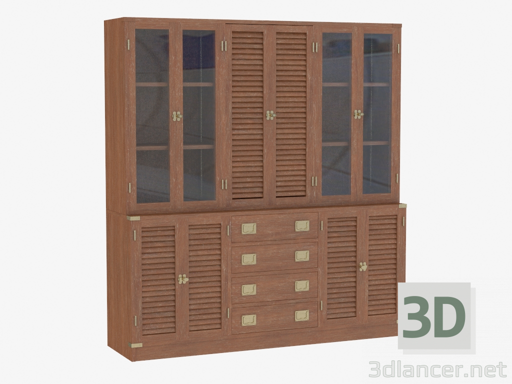 3d model Buffet con elemento superior - vista previa