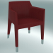 3d model Sillón Sillón MON AMI (1900-12, cuero Florida 2082 rojo) - vista previa