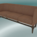 3d model Triple sofa Mayor (AJ5, H 82cm, 62x200cm, Smoked oiled oak, Leather - Cognac Silk) - preview