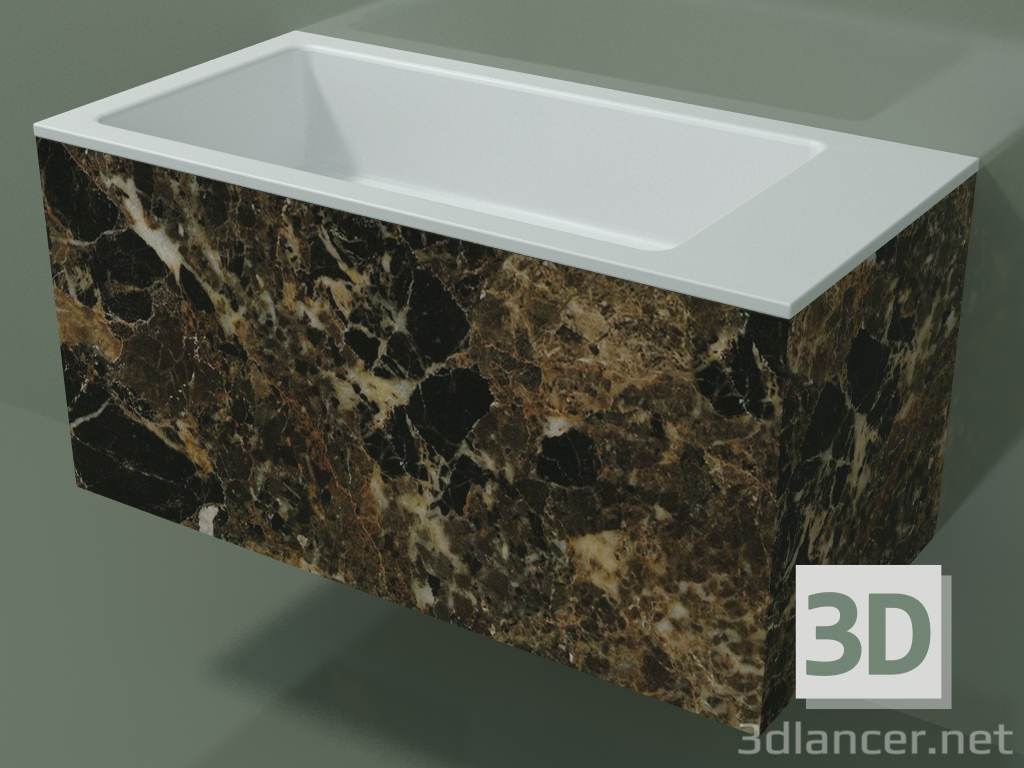 modello 3D Lavabo sospeso (02R142102, Emperador M06, L 72, P 36, H 36 cm) - anteprima