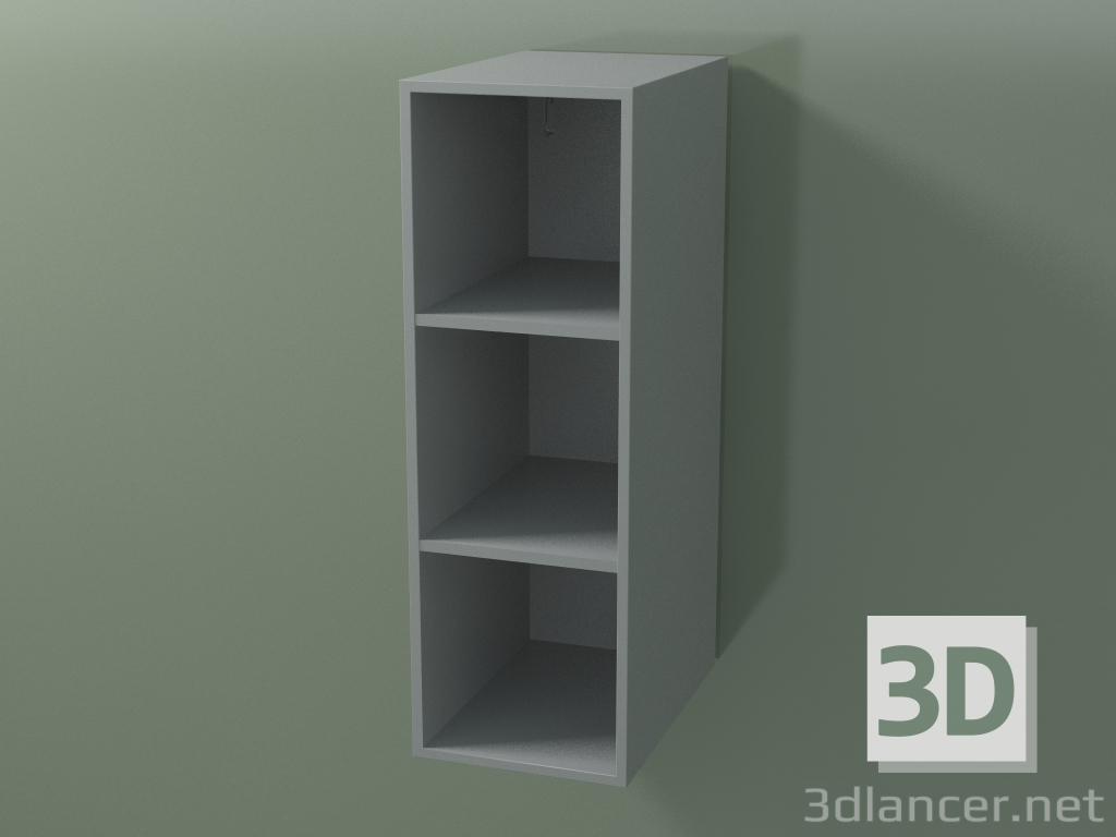 3d model Armario alto de pared (8DUABD01, Silver Grey C35, L 24, P 36, H 72 cm) - vista previa