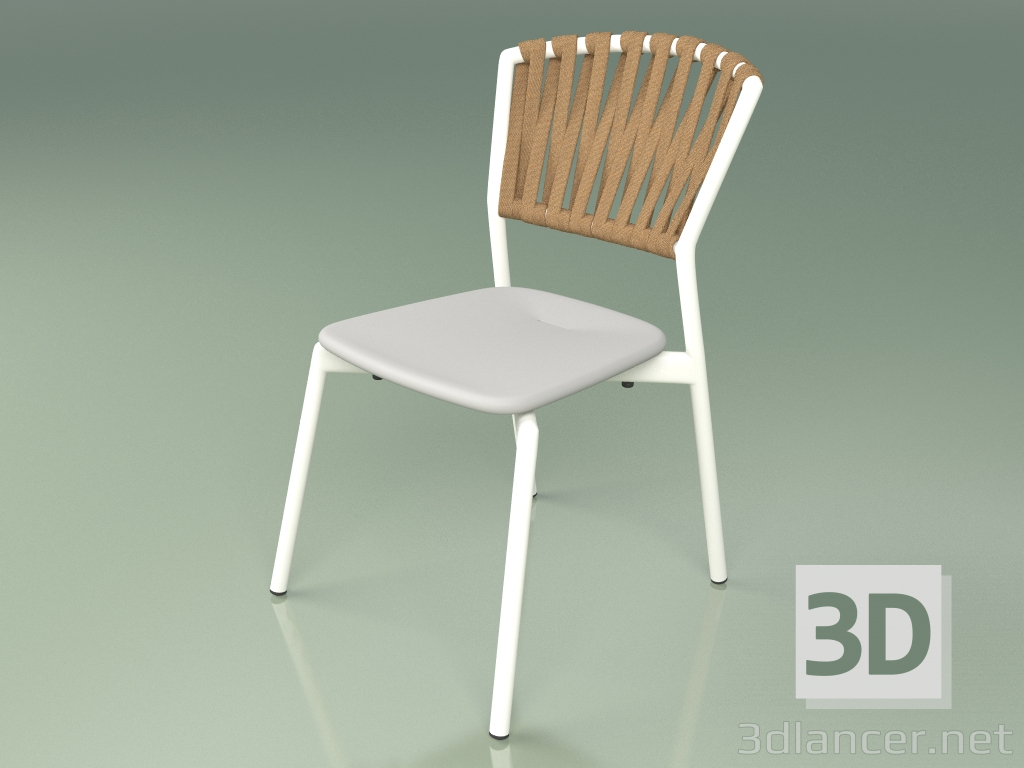 3d model Silla 120 (Metal Leche, Resina de Poliuretano Gris) - vista previa