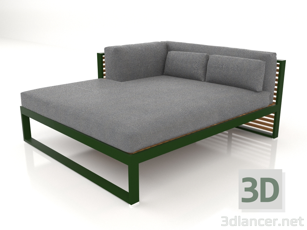 3D Modell XL-Modulsofa, Teil 2 links, Kunstholz (Flaschengrün) - Vorschau