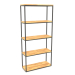 Modelo 3d Rack retangular grande (PISO DE MADEIRA, 80x30x170, 5 prateleiras) - preview