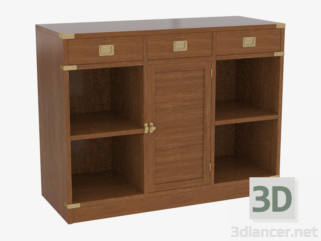 3d model Pedestal de madera en un estilo marino - vista previa