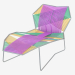 3d model Chaise longue con estructura de metal. - vista previa