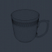 3D Modell Kleine Tasse (Keramik, gewellte Lünette) - Vorschau