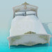 Modelo 3d Cama barroca - preview