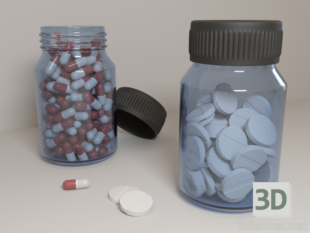 3d model Pastillas - vista previa