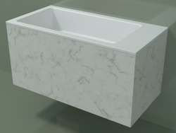 Wall-mounted washbasin (02R142102, Carrara M01, L 72, P 36, H 36 cm)