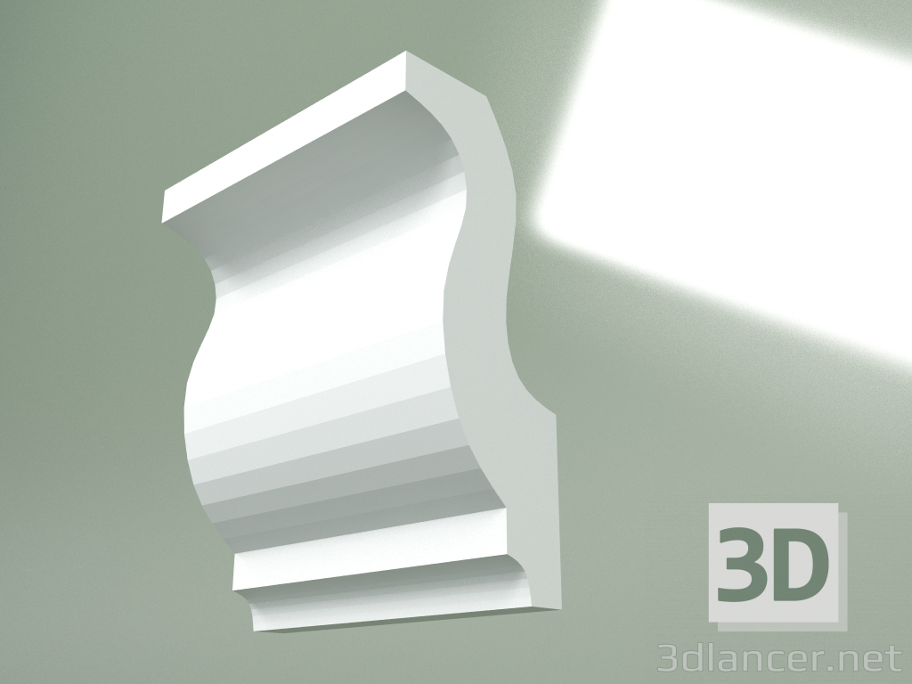 modello 3D Cornicione in gesso (zoccolo a soffitto) KT383 - anteprima