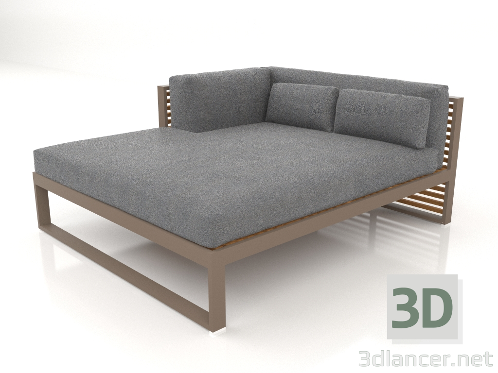 3d model Sofá modular XL, sección 2 izquierda, madera artificial (Bronce) - vista previa