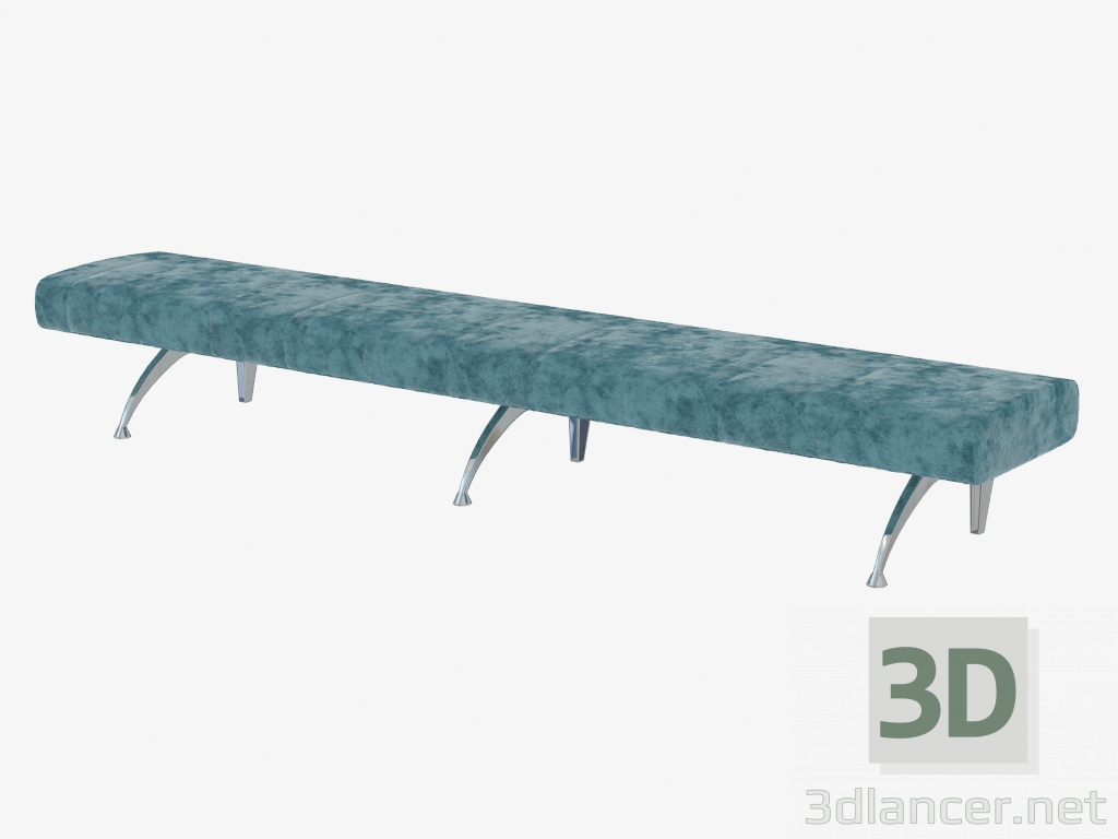 3d model Bench on a metal frame - preview