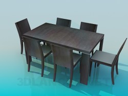 Conjunto de mesa e cadeiras