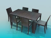 Conjunto mesa y sillas