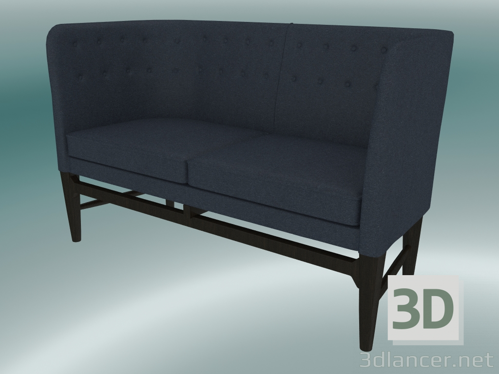 3D Modell Doppelsofa Mayor (AJ6, H 82 cm, 62 x 138 cm, Walnuss, Divina - 793) - Vorschau