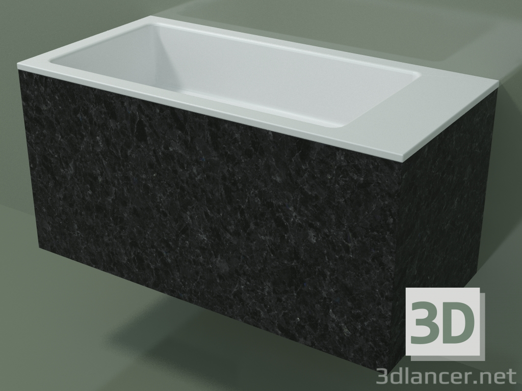 modèle 3D Lavabo suspendu (02R142102, Nero Assoluto M03, L 72, P 36, H 36 cm) - preview