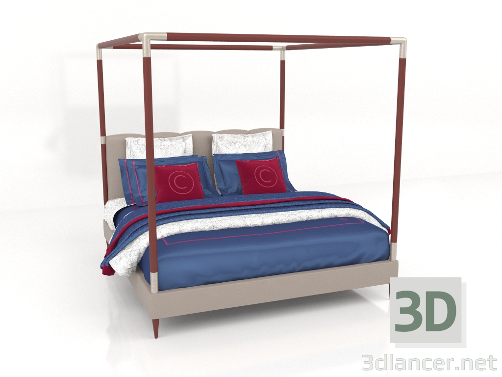 modello 3D Letto a baldacchino (BS101) - anteprima