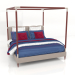 3d model Cama con dosel (BS101) - vista previa